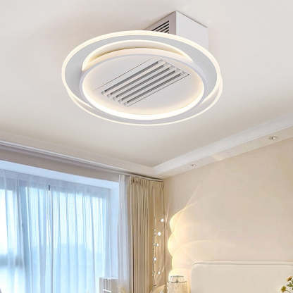 Modern Aluminum Mount Bladeless Ceiling Fan Light