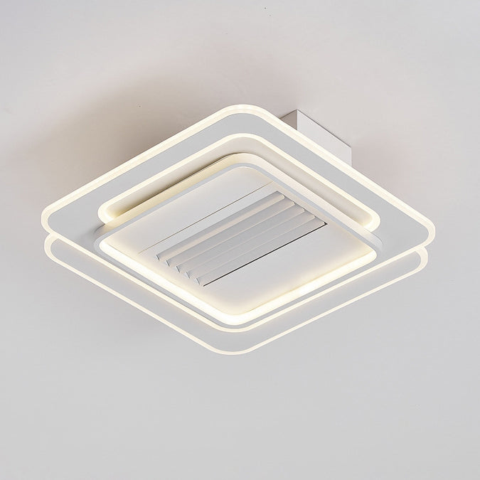 Modern Aluminum Mount Bladeless Ceiling Fan Light
