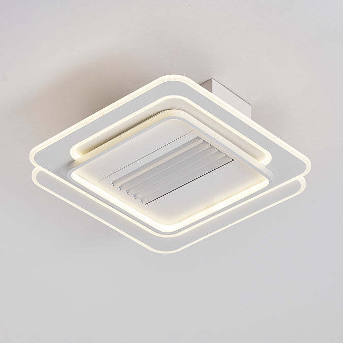 Modern Aluminum Mount Bladeless Ceiling Fan Light