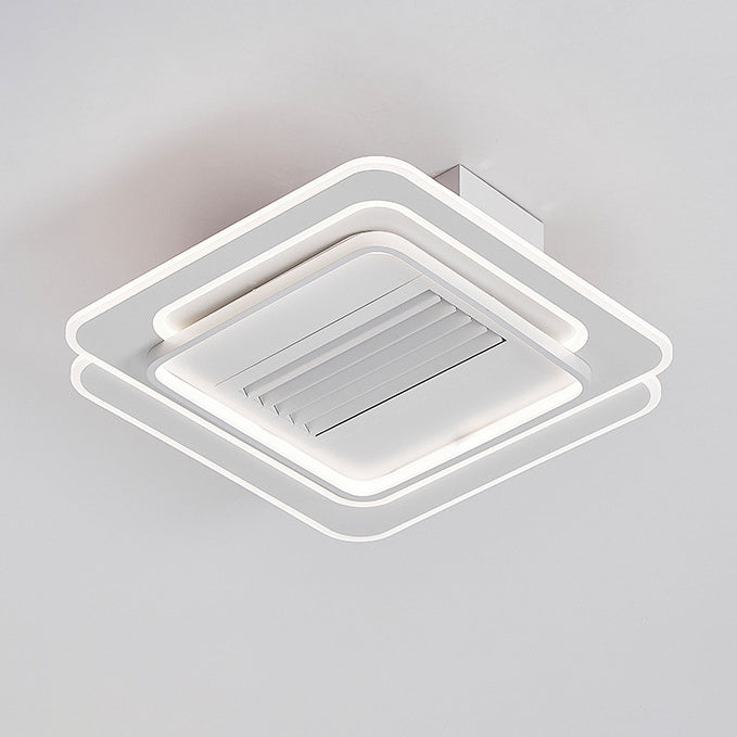 Modern Aluminum Mount Bladeless Ceiling Fan Light