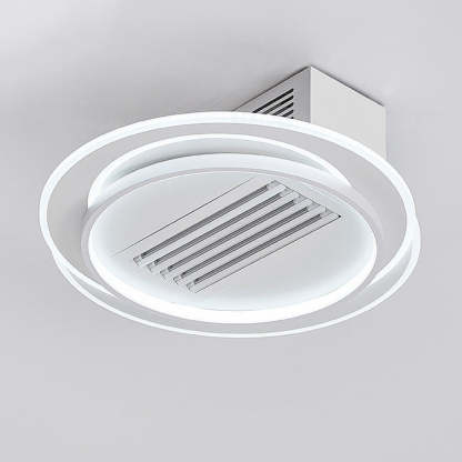 Modern Aluminum Mount Bladeless Ceiling Fan Light