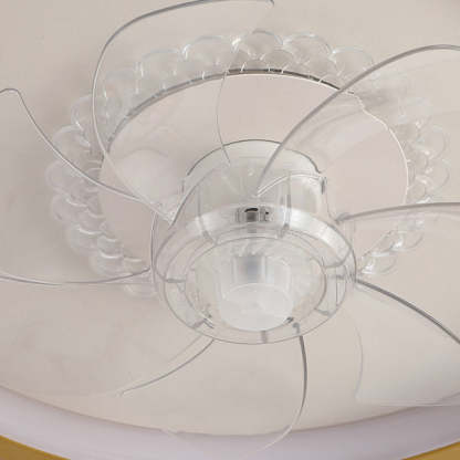 Modern Crown Flush Mount Ceiling Fan Light