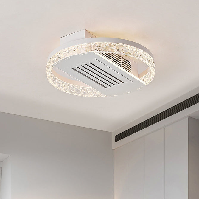 Modern Aluminum Mount Leafless Ceiling Fan Light
