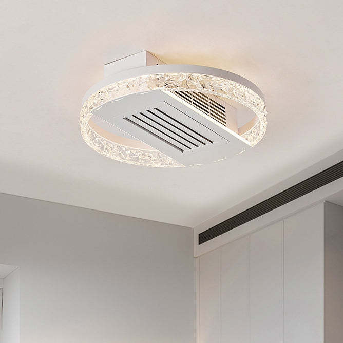 Modern Aluminum Mount Leafless Ceiling Fan Light