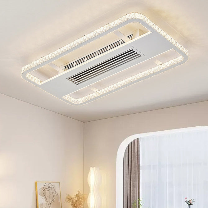 Modern Aluminum Mount Bladeless Ceiling Fan Light - 01