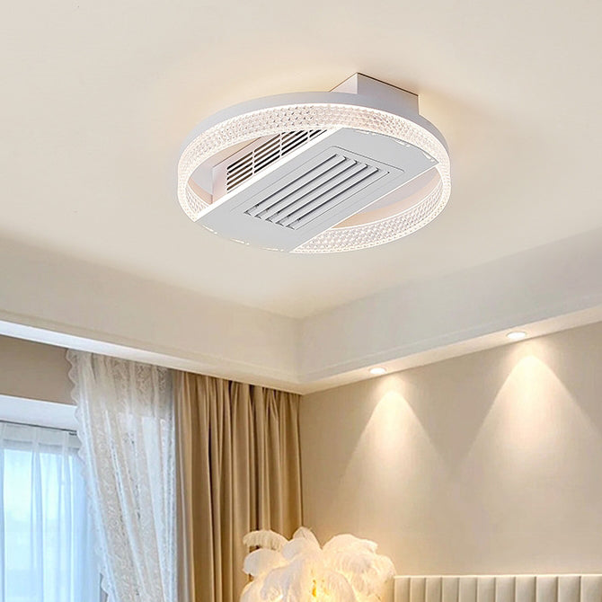 Modern Aluminum Mount Leafless Ceiling Fan Light