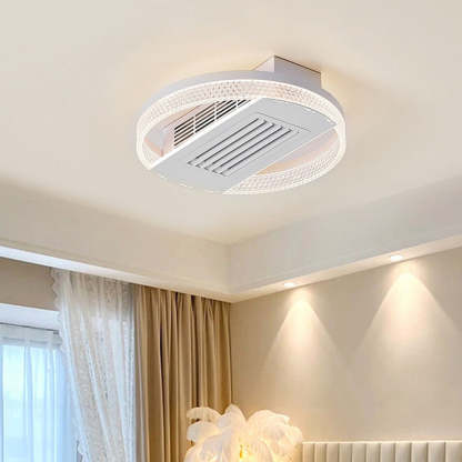 Modern Aluminum Mount Leafless Ceiling Fan Light