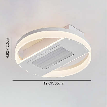 Modern Aluminum Mount Leafless Ceiling Fan Light