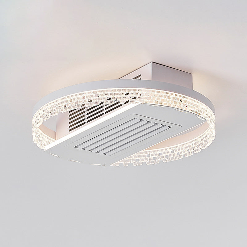 Modern Aluminum Mount Leafless Ceiling Fan Light