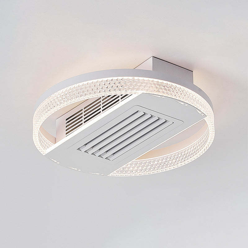Modern Aluminum Mount Leafless Ceiling Fan Light