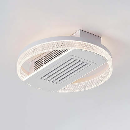 Modern Aluminum Mount Leafless Ceiling Fan Light