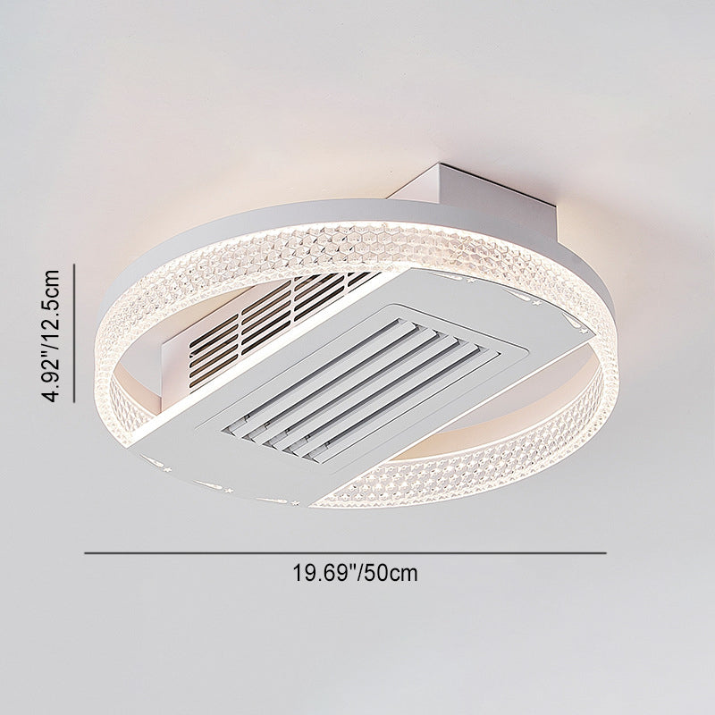 Modern Aluminum Mount Leafless Ceiling Fan Light