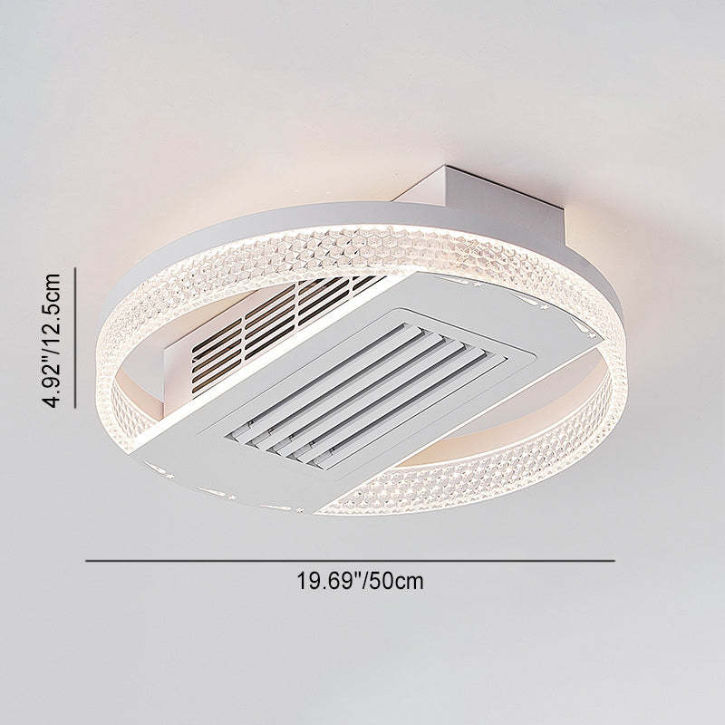 Modern Aluminum Mount Leafless Ceiling Fan Light