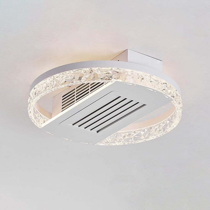 Modern Aluminum Mount Leafless Ceiling Fan Light