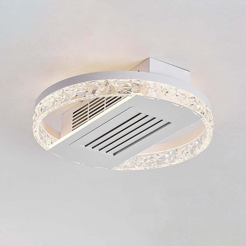 Modern Aluminum Mount Leafless Ceiling Fan Light