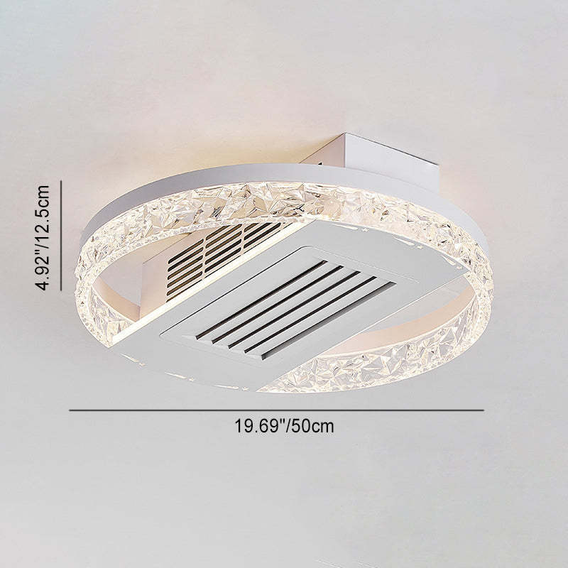 Modern Aluminum Mount Leafless Ceiling Fan Light