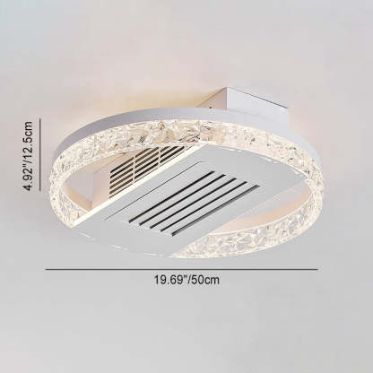Modern Aluminum Mount Leafless Ceiling Fan Light