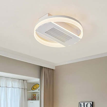 Modern Aluminum Mount Leafless Ceiling Fan Light