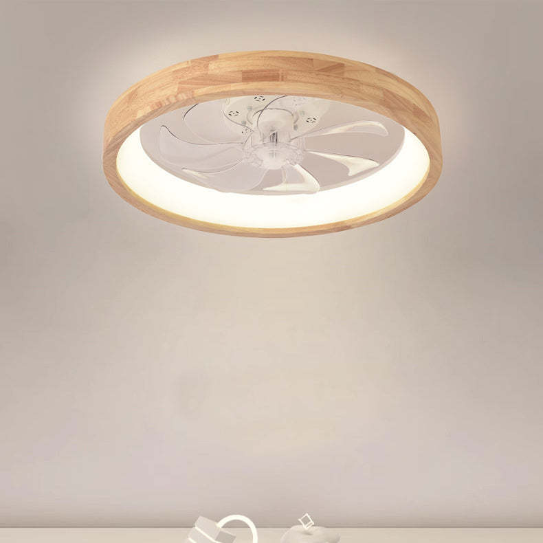 Japanese Hollow Flush Mount Ceiling Fan Light