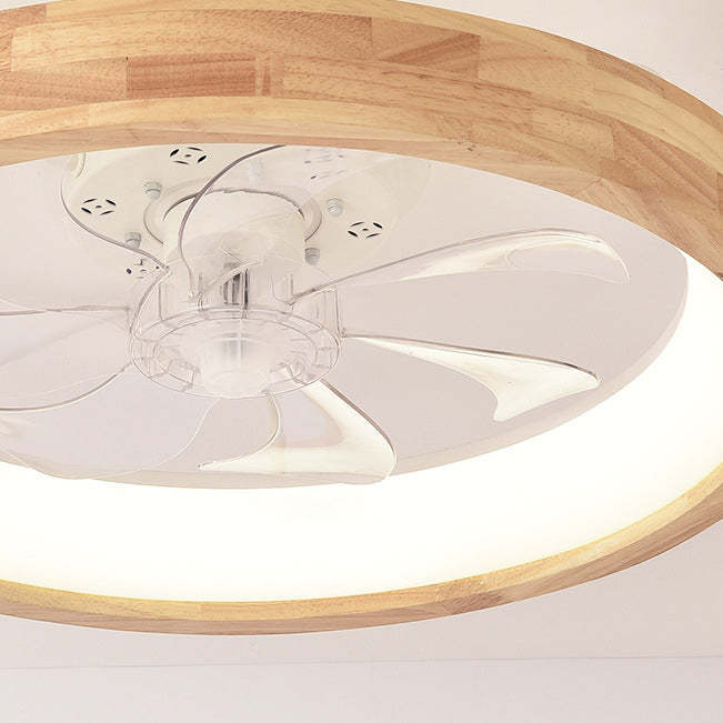 Japanese Hollow Flush Mount Ceiling Fan Light