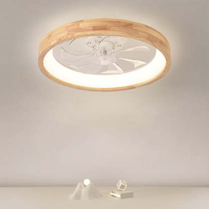 Japanese Hollow Flush Mount Ceiling Fan Light