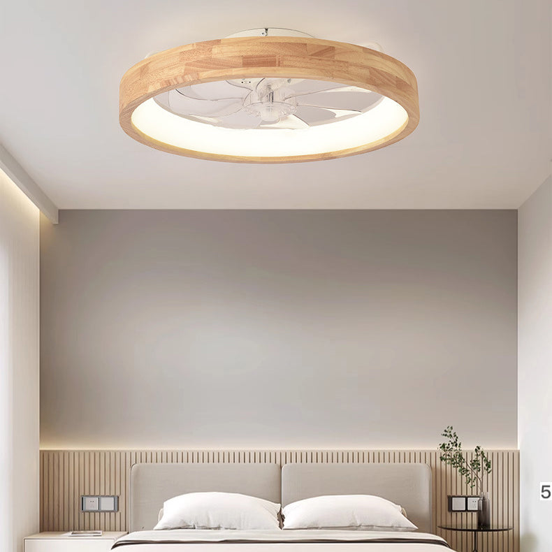 Japanese Hollow Flush Mount Ceiling Fan Light