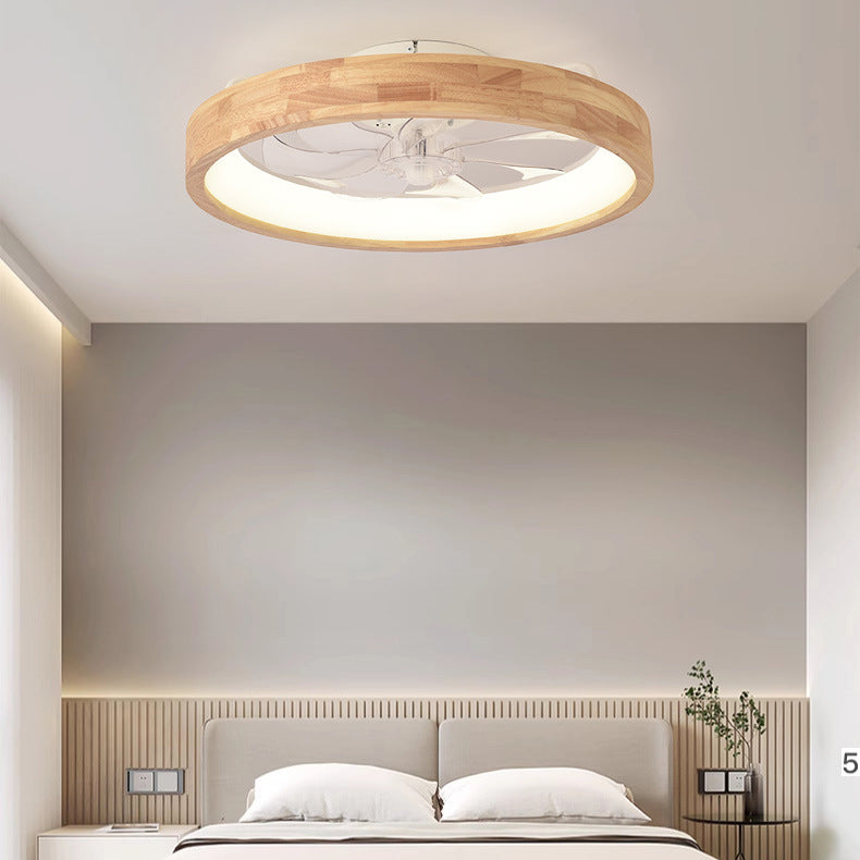 Japanese Hollow Flush Mount Ceiling Fan Light