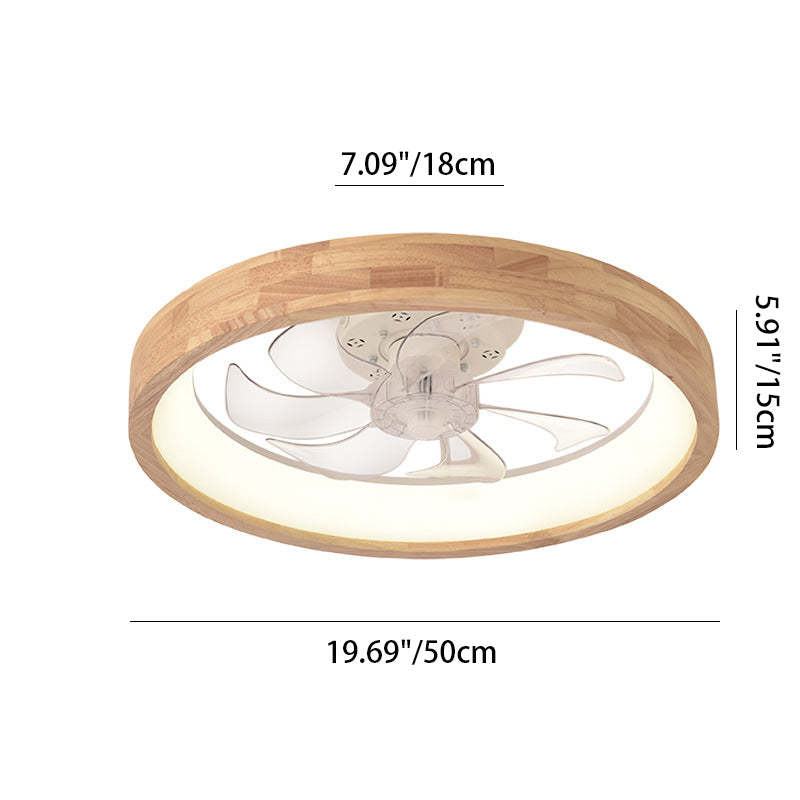 Japanese Hollow Flush Mount Ceiling Fan Light