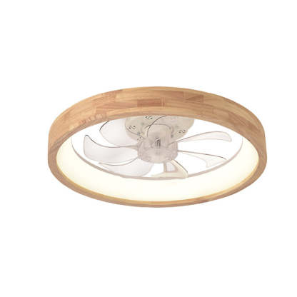 Japanese Hollow Flush Mount Ceiling Fan Light