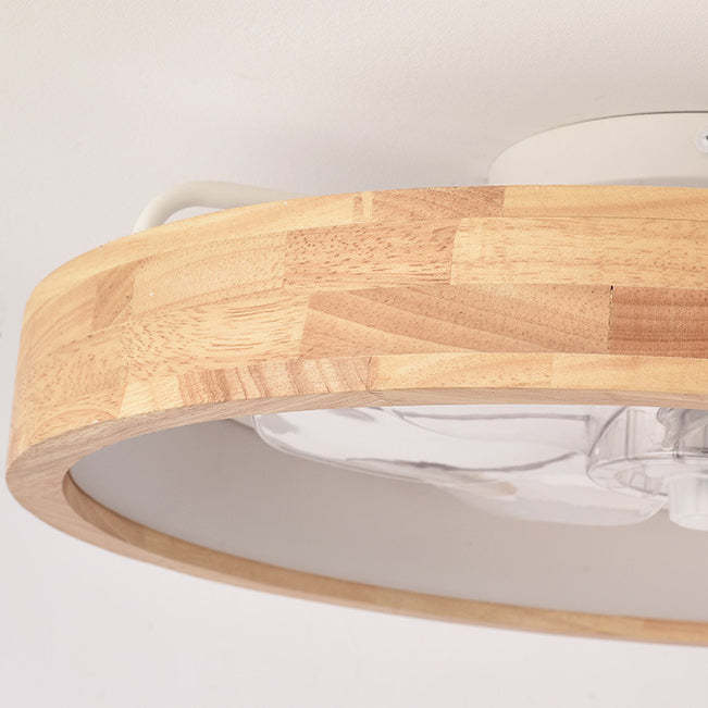 Japanese Hollow Flush Mount Ceiling Fan Light
