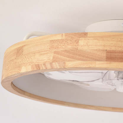 Japanese Hollow Flush Mount Ceiling Fan Light