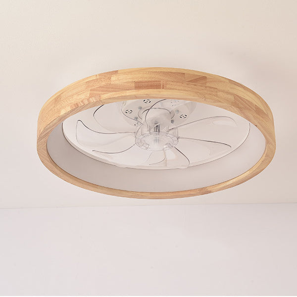 Japanese Hollow Flush Mount Ceiling Fan Light