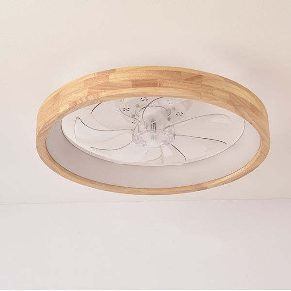 Japanese Hollow Flush Mount Ceiling Fan Light
