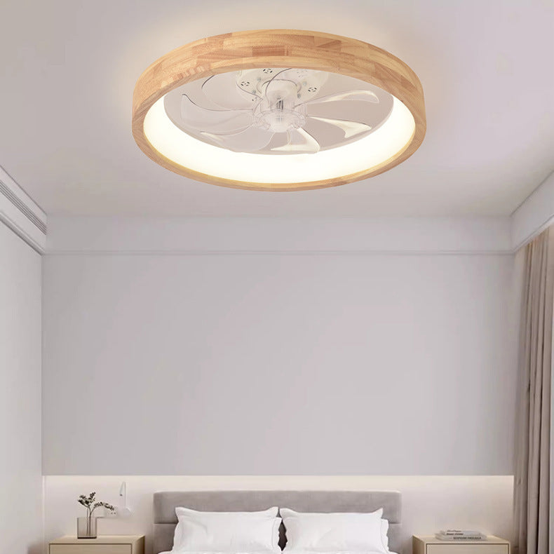 Japanese Hollow Flush Mount Ceiling Fan Light