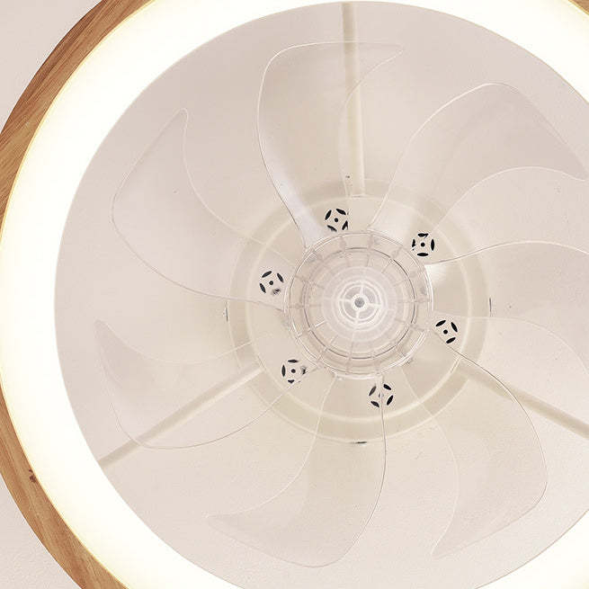 Japanese Hollow Flush Mount Ceiling Fan Light