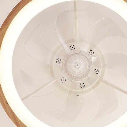 Japanese Hollow Flush Mount Ceiling Fan Light