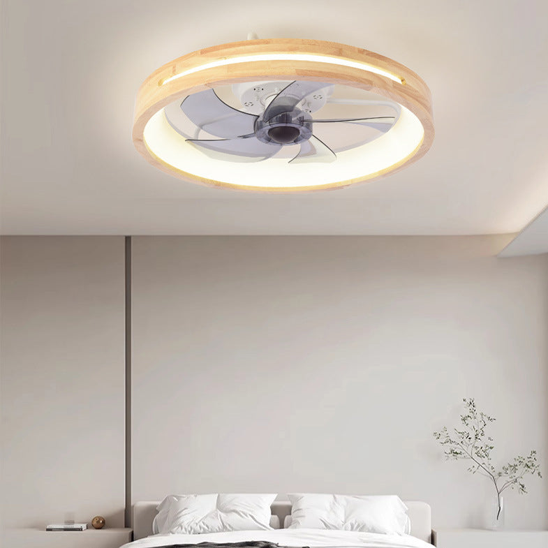 Japanese Hollow Flush Mount Ceiling Fan Light