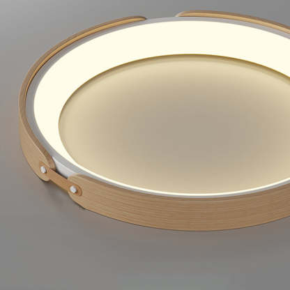 Scandinavian Wood Acrylic Round LED Fan Light