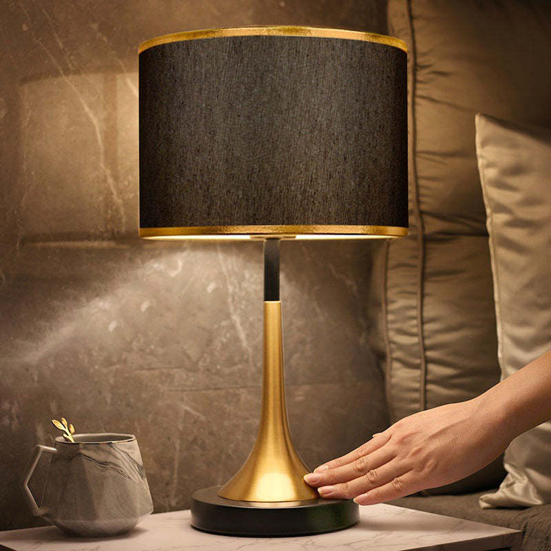 Retro Fabric Metal Touch Dimmable Table Lamp