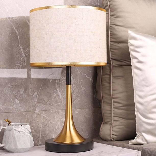 Retro Fabric Metal Touch Dimmable Table Lamp