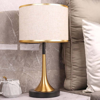 Retro Fabric Metal Touch Dimmable Table Lamp