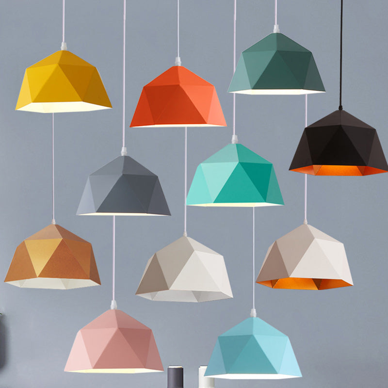 Scandinavian Iron Geometric Rhombus Pendant Light