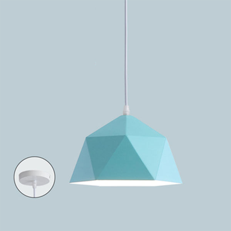 Scandinavian Iron Geometric Rhombus Pendant Light