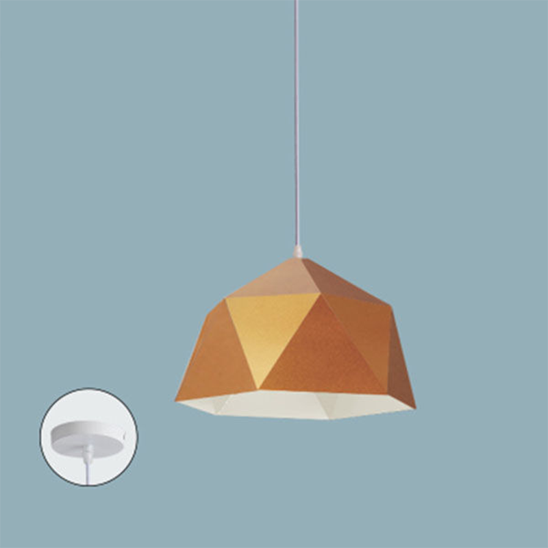 Scandinavian Iron Geometric Rhombus Pendant Light