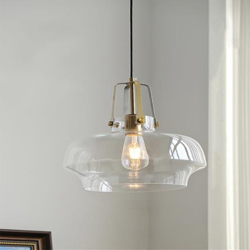Transitional Glass Round Pendant Light