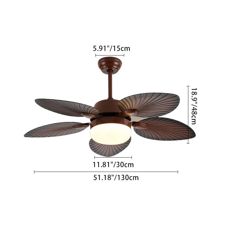 Retro Acrylic Banana Leaf LED Fan Light