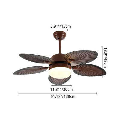 Retro Acrylic Banana Leaf LED Fan Light