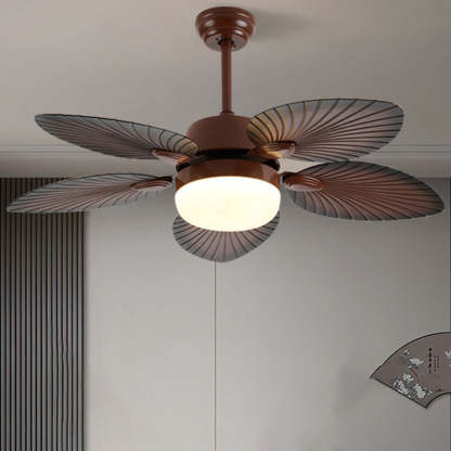 Retro Acrylic Banana Leaf LED Fan Light