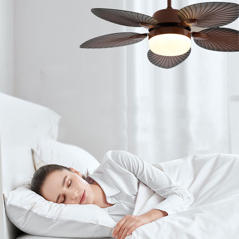 Retro Acrylic Banana Leaf LED Fan Light