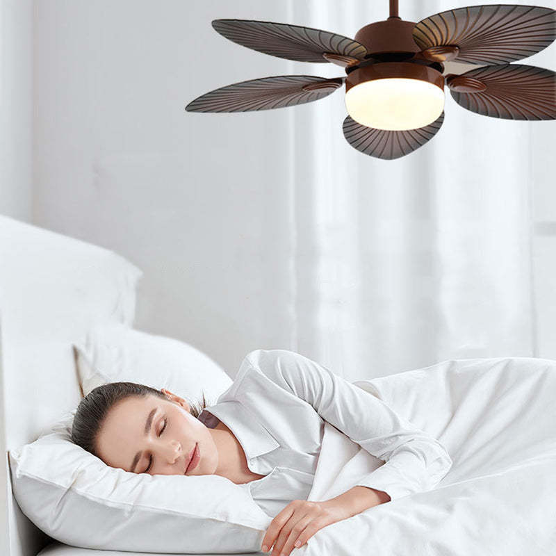 Retro Acrylic Banana Leaf LED Fan Light
